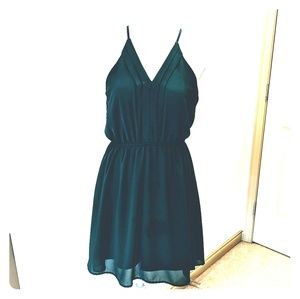 Green dress with front detail